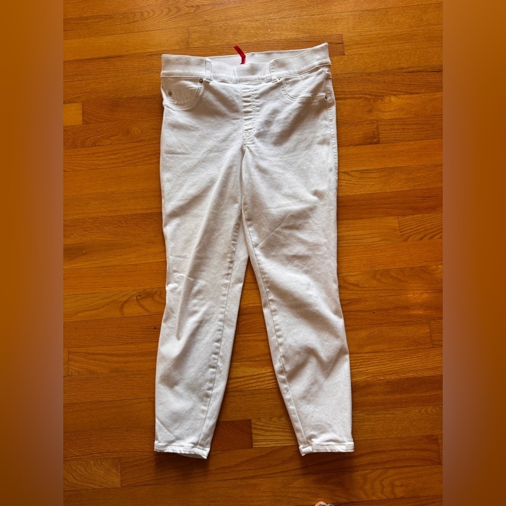 SPANX Women's Crisp White Ankle Skinny Jeans - Large Petite - Picture 7 of 15